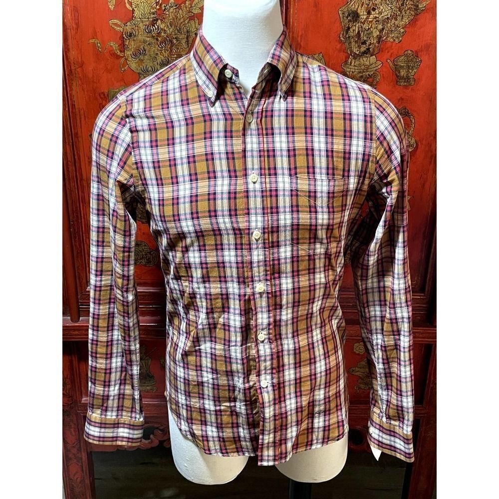 Gant Old Loom Poplin Red Gold Shirt - M